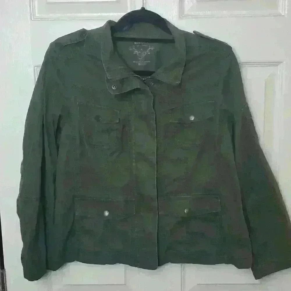 Sonoma Army Green Cotton Jacket Size Large